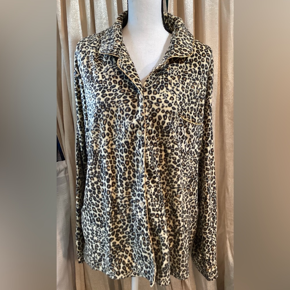 Aria Animal 2 pc fleece winter lounge pajama top & pants. XXL